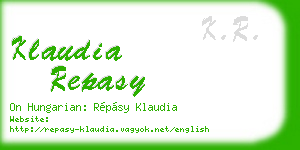 klaudia repasy business card